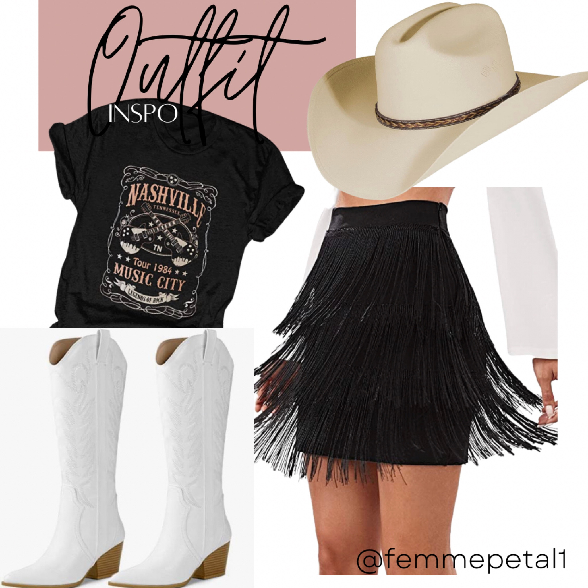 Nashville outfit, rodeo outfit, country concert outfit, fringe skirt, cowboy boots 

#LTKstyletip #LTKunder50 #LTKFind