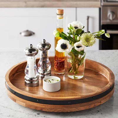 Member's Mark Acacia Wood Farmhouse Lazy Susan | Sam's Club