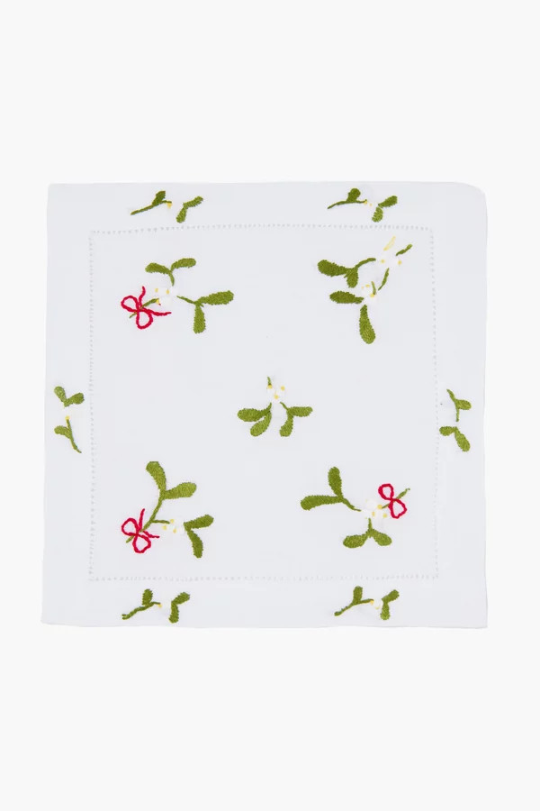 Scattered Mistletoe Cocktail Napkins Set of 4 | Tuckernuck (US)
