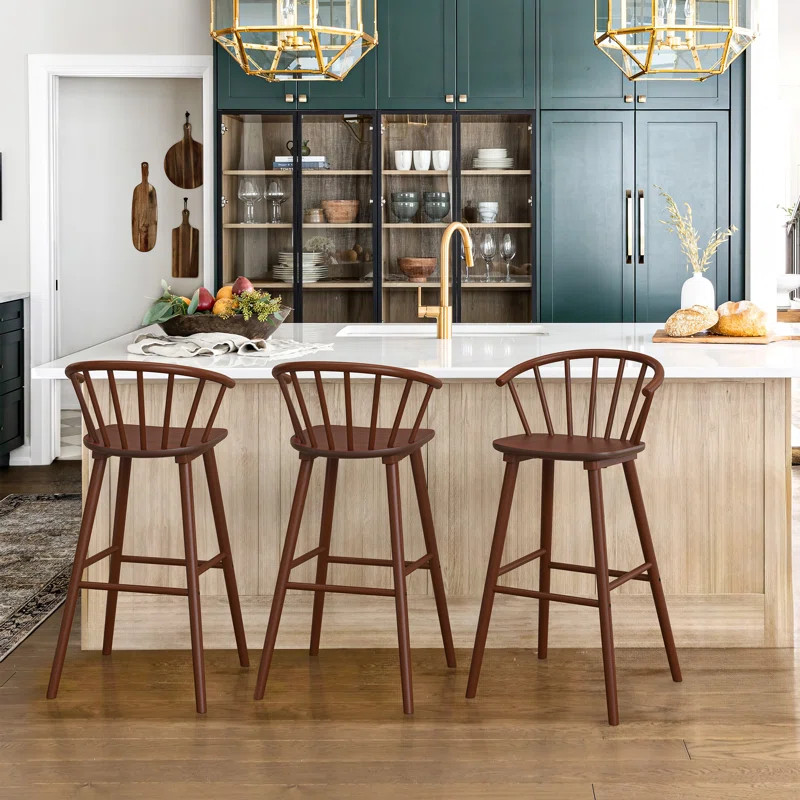 Chelssie Solid Wood Counter Stool | Wayfair North America