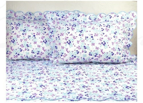 D. PORTHAULT KING SIZE FLAT SHEET FLEURS DES CHAMPS PURPLE EXCELLENT CONDITION  | eBay | eBay US