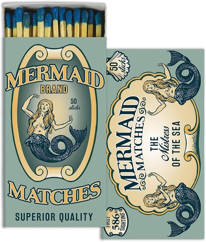 HomArt Mermaid Brand Decorative Match Box with Wooden Matches | Amazon (US)