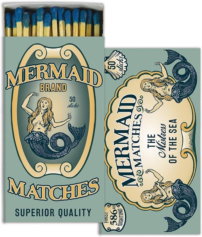 HomArt Mermaid Brand Decorative Match Box with Wooden Matches | Amazon (US)
