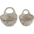 Creative Co-Op Set of 2 Cream Stoneware Colanders, White | Amazon (US)