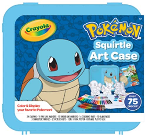 Crayola Pokémon Squirtle Coloring Art Case (71+ pcs), Kids Art Set, Coloring Pages and Markers, Pokemon Toys, Gift for Kids, 4+ | Amazon (US)