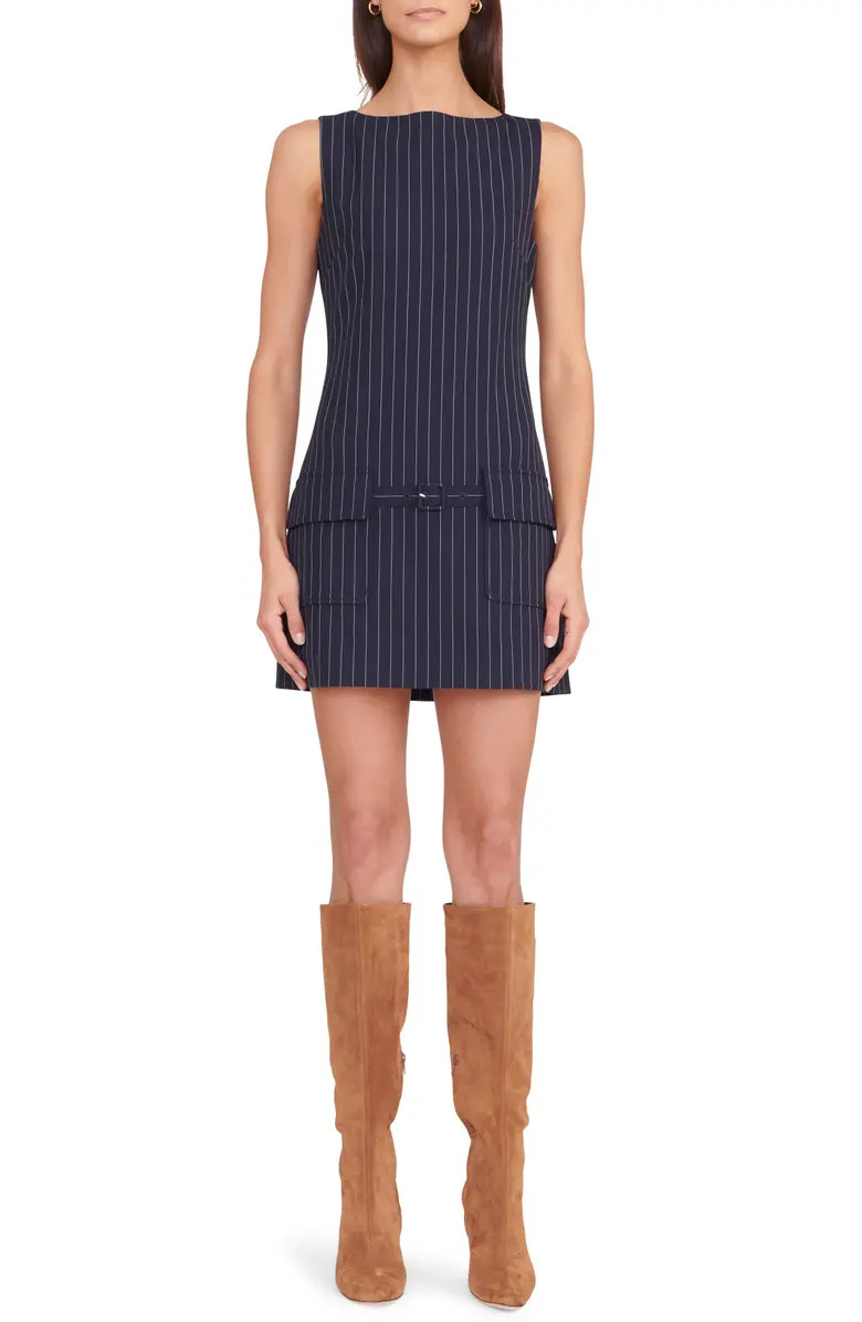 STAUD Sheila Pinstripe Sheath Minidress | Nordstrom | Nordstrom
