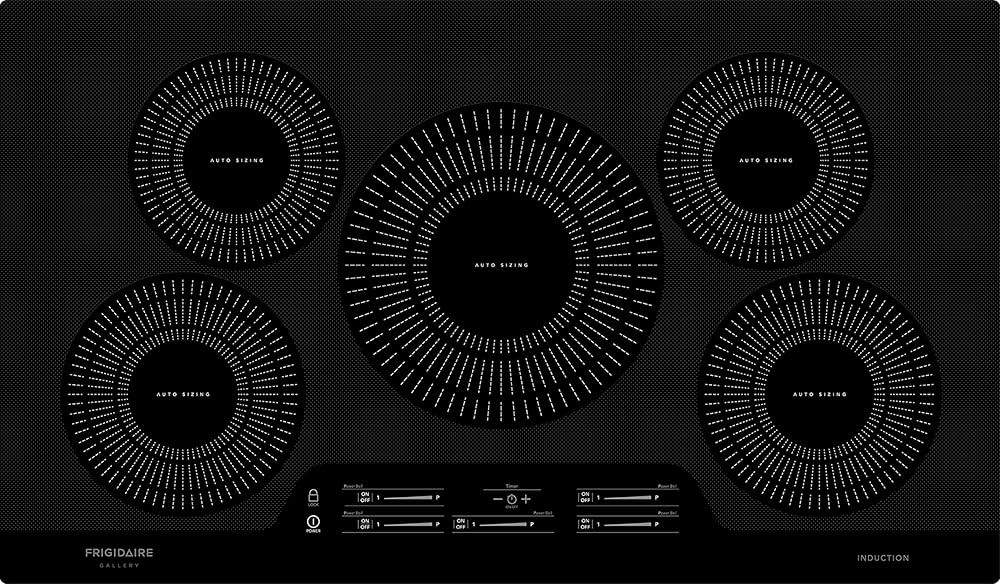 FRIGIDAIRE FGIC3666TB Gallery 36" Electric Induction Cooktop, Built-in 5-Burner, Vitroceramic Gla... | Amazon (US)