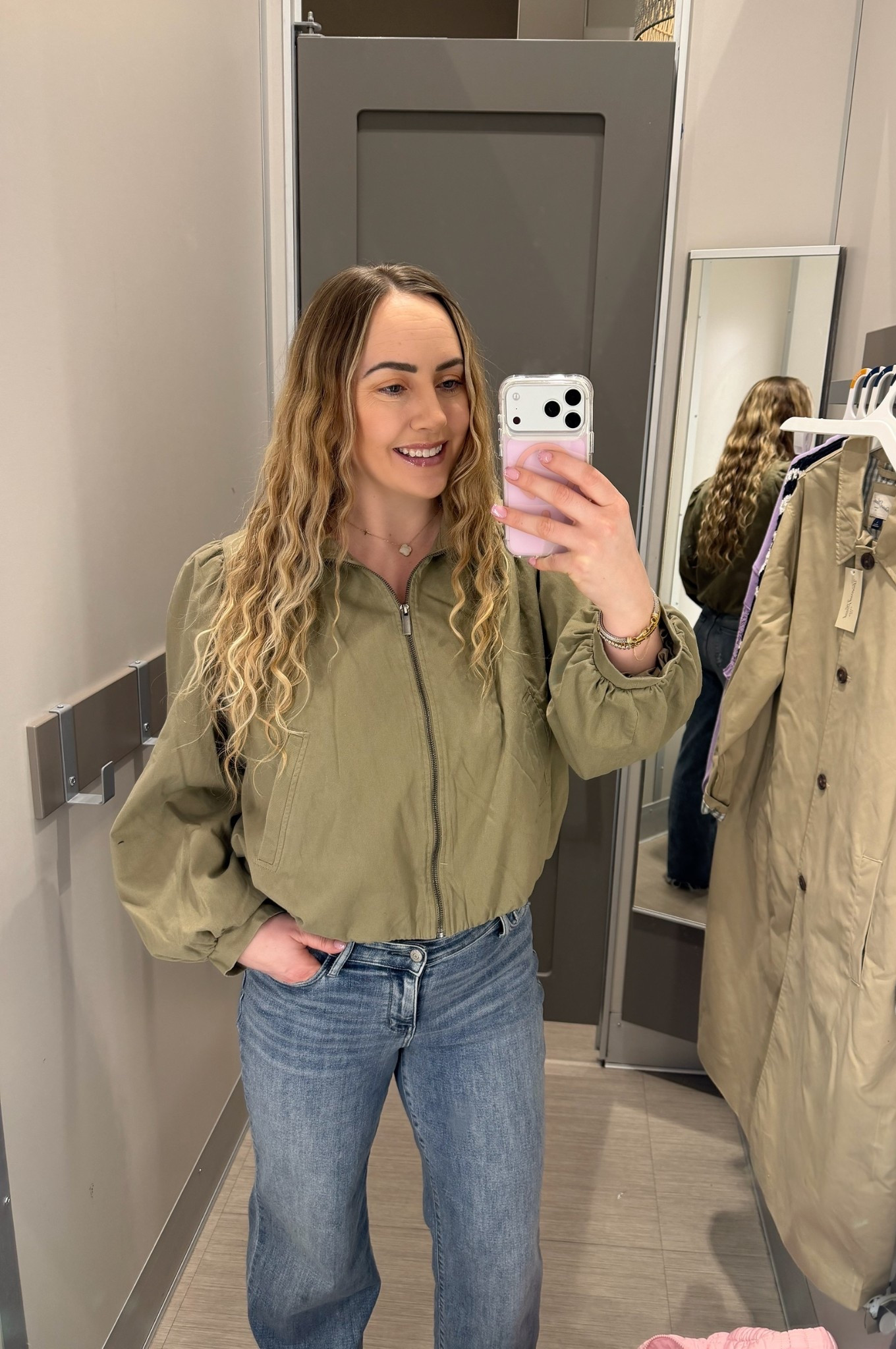 The perfect lightweight spring jacket 🌿

This olive green zip jacket is such a good spring transitional piece. Easy to style with denim, casual outfits, and everyday errands, and the cropped fit makes it super flattering.

Fit details: wearing size Large in the jacket 

#LTKTall #LTKootd