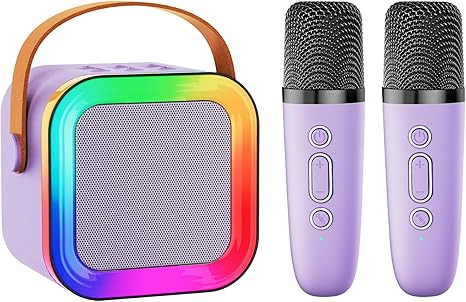 Mini Karaoke Machine Speaker for Kids Adults,Portable Bluetooth with 1-2 Wireless Microphones,Chr... | Amazon (US)
