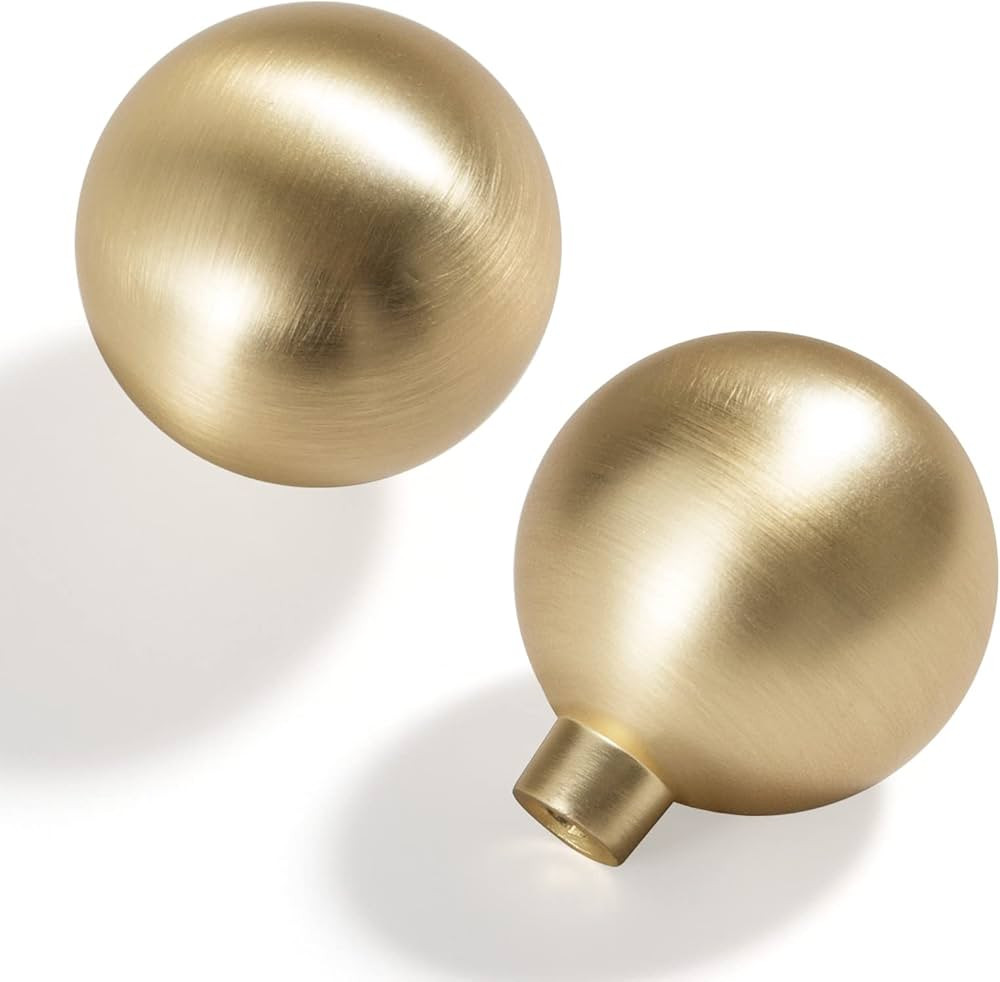 Goo-Ki 30MM(1.2 Inch) Brushed Brass Cabinet Knob,Modern Cabinet Pulls with Zinc Alloy Material, D... | Amazon (US)