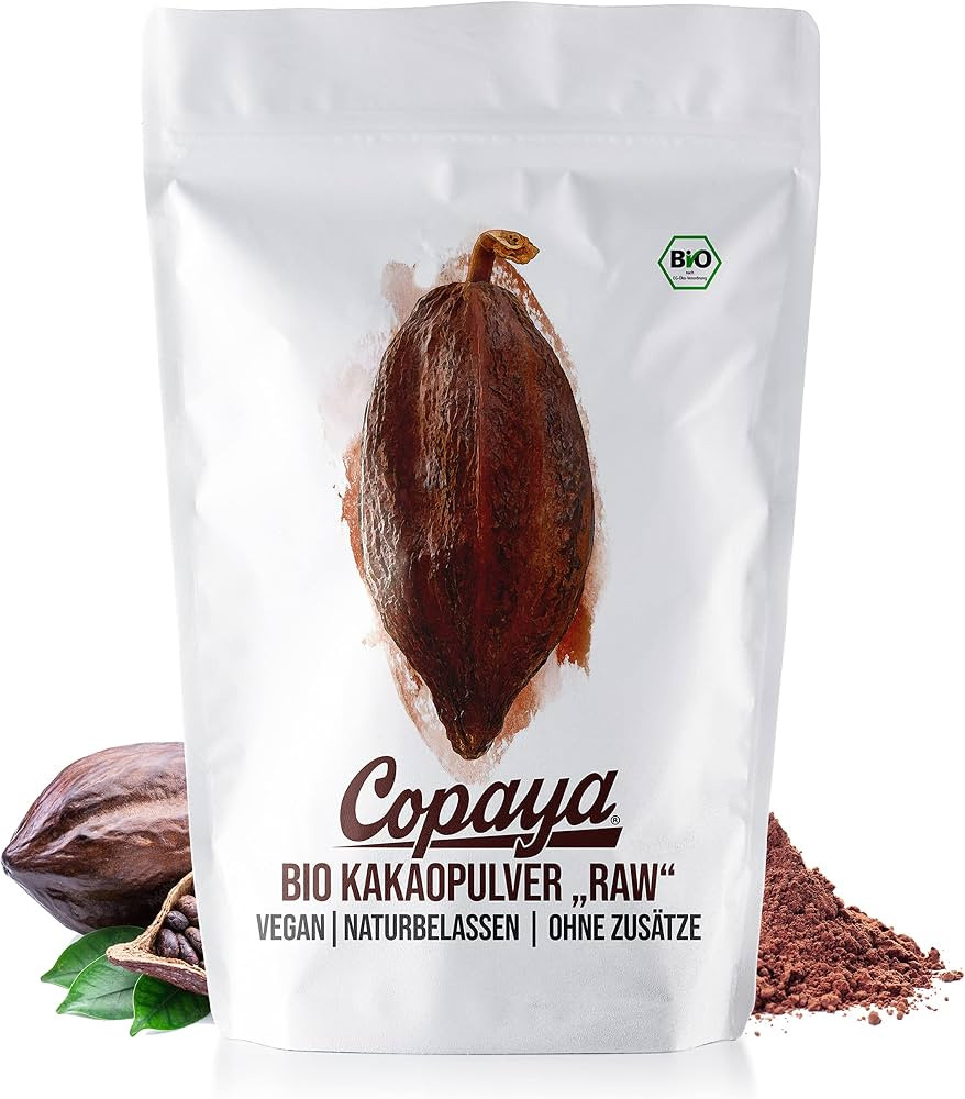 Copaya Kakaopulver BIO 1Kg, Rohkakao Pulver, 11% Fett, Stark Entölt | Amazon (DE)