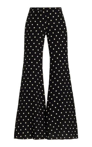 Exclusive Catherine Polka-Dot Deadstock-Silk Flared Pants | Moda Operandi (Global)