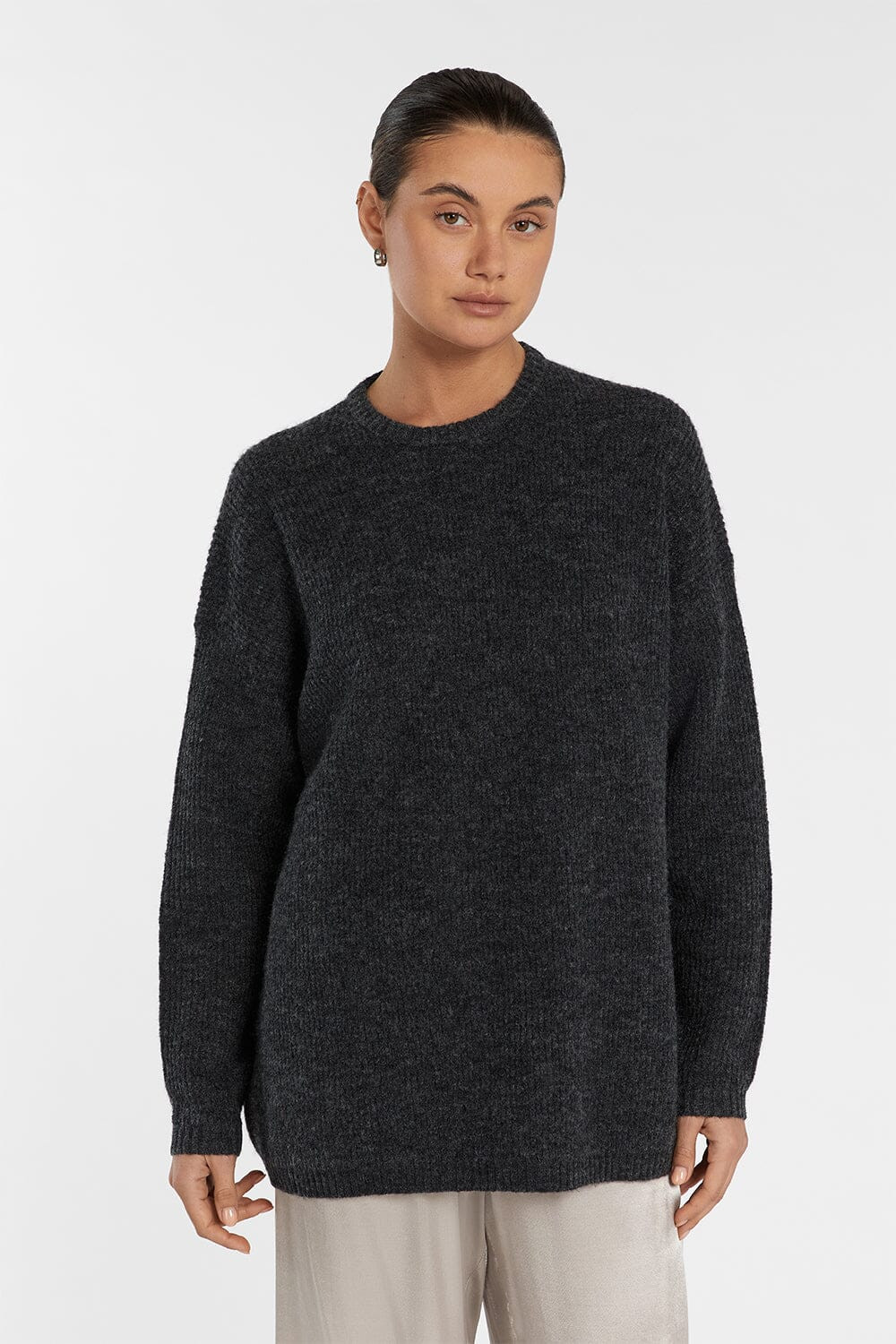 ANDERSON CHARCOAL MARLE KNIT JUMPER | DISSH