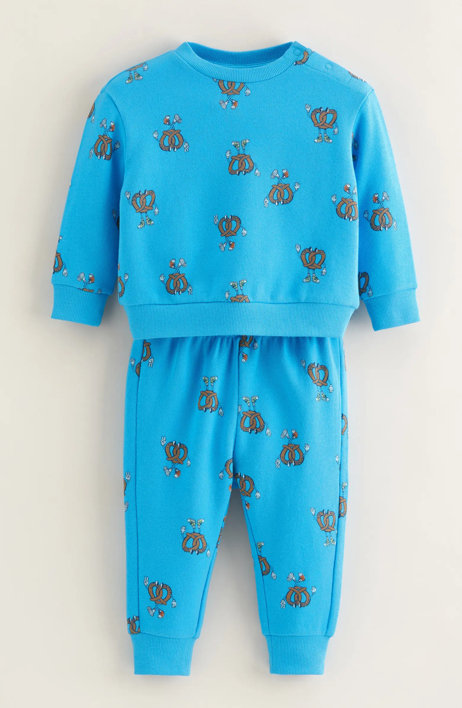 Print Fleece Sweatshirt & Joggers Set | Nordstrom