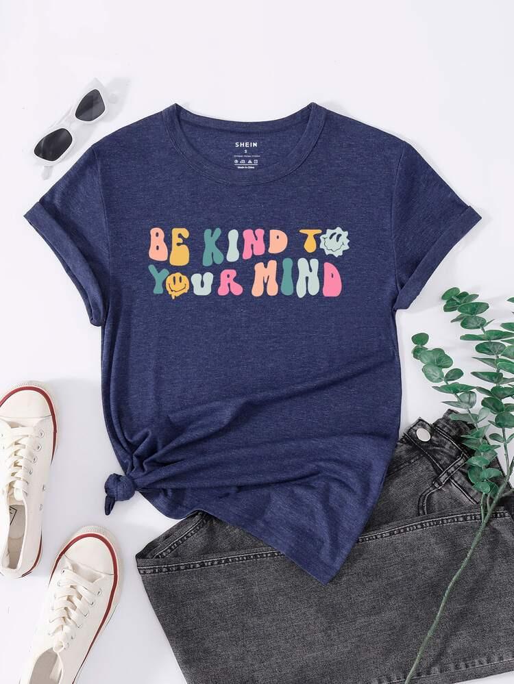Slogan Graphic Tee | SHEIN