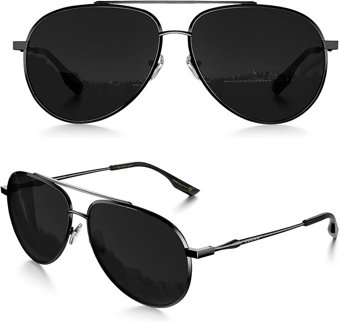 LUENX Aviator Sunglasses for Women Men Polarized Lens Trendy Sun Glasses - UV 400 Protection 60MM... | Amazon (US)