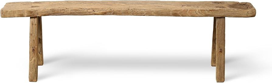 Artissance 20" H Vintage Noodle Bench 5-5.5ft Long Weathered Natural (Size and Finish Vary) | Amazon (US)