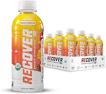 RECOVER 180 Organic Sports Hydration Drink, No Sugar Added, 15 Calorie Sports Beverage, Organic F... | Amazon (US)
