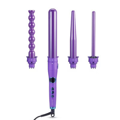 JOHN FRIEDA 4-in-1 Curling Wand Set – Interchangeable Ceramic Barrels, Fast Heat-Up to 420°F, Auto Shut-Off, Beach Waves & Curls | Target