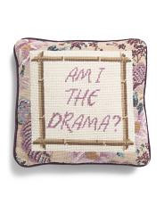 11x11 Drama Needlepoint Pillow | TJ Maxx