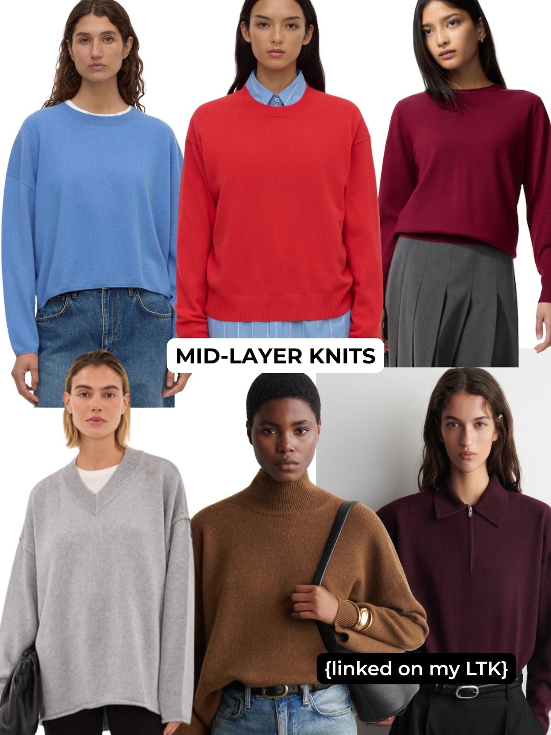 Mid layer knits are my most versatile. These are slightly thicker knits so can be layered over a shirt or t-shirt but they are also thin enough to be layered under blazers or coats.

I’ll typically wear size L in most because I personally don’t want them too fitted.

More in depth info on my Substack

#LTKaustralia #LTKwinter #LTKover50style