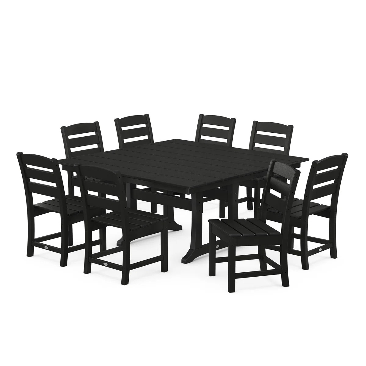 Lakeside 9-Piece Farmhouse Trestle Dining Set (Set of 9) | Wayfair North America