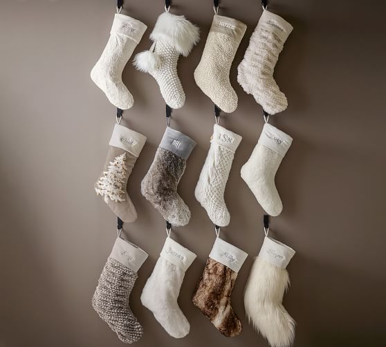 Ombre Faux Fur Personalized Stockings | Pottery Barn (US)