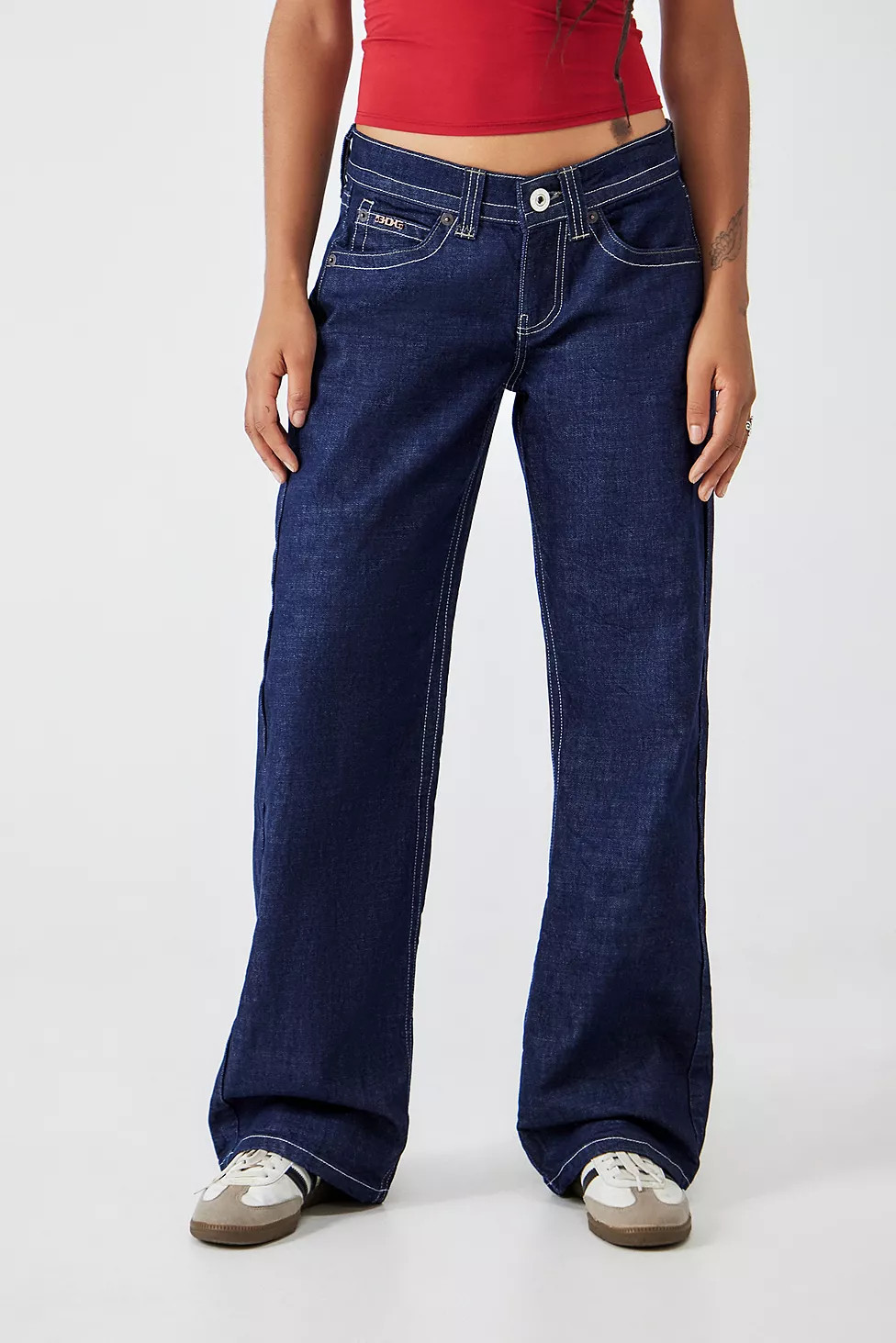 BDG Kayla Lowrider Indigo Rinse Jeans | Urban Outfitters UK