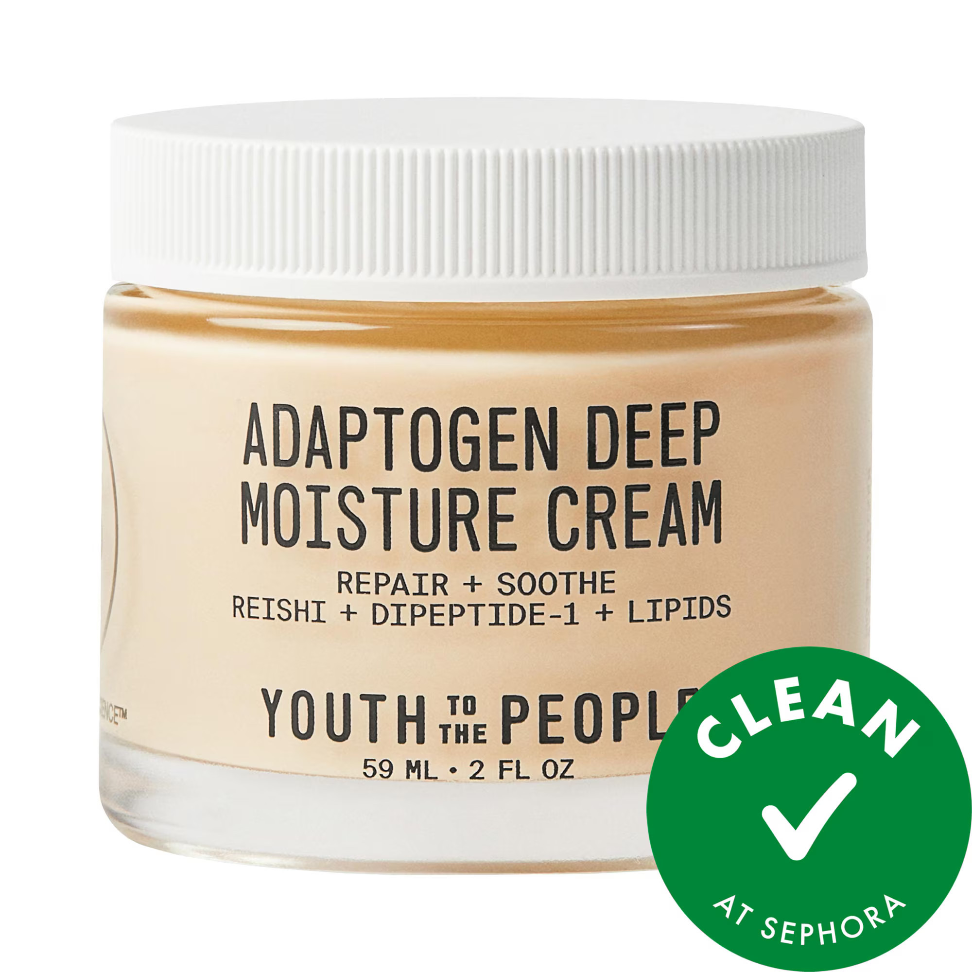 Youth To The People Adaptogen Skin Repairing Moisturizer with Peptides for Sensitive & Dry Skin 2oz/59ml | Sephora (US)