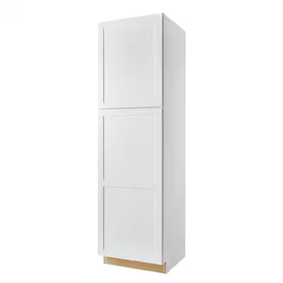 Diamond NOW  Arcadia 24-in W x 84-in H x 23.75-in D White Door Pantry Fully Assembled Stock Cabi... | Lowe's