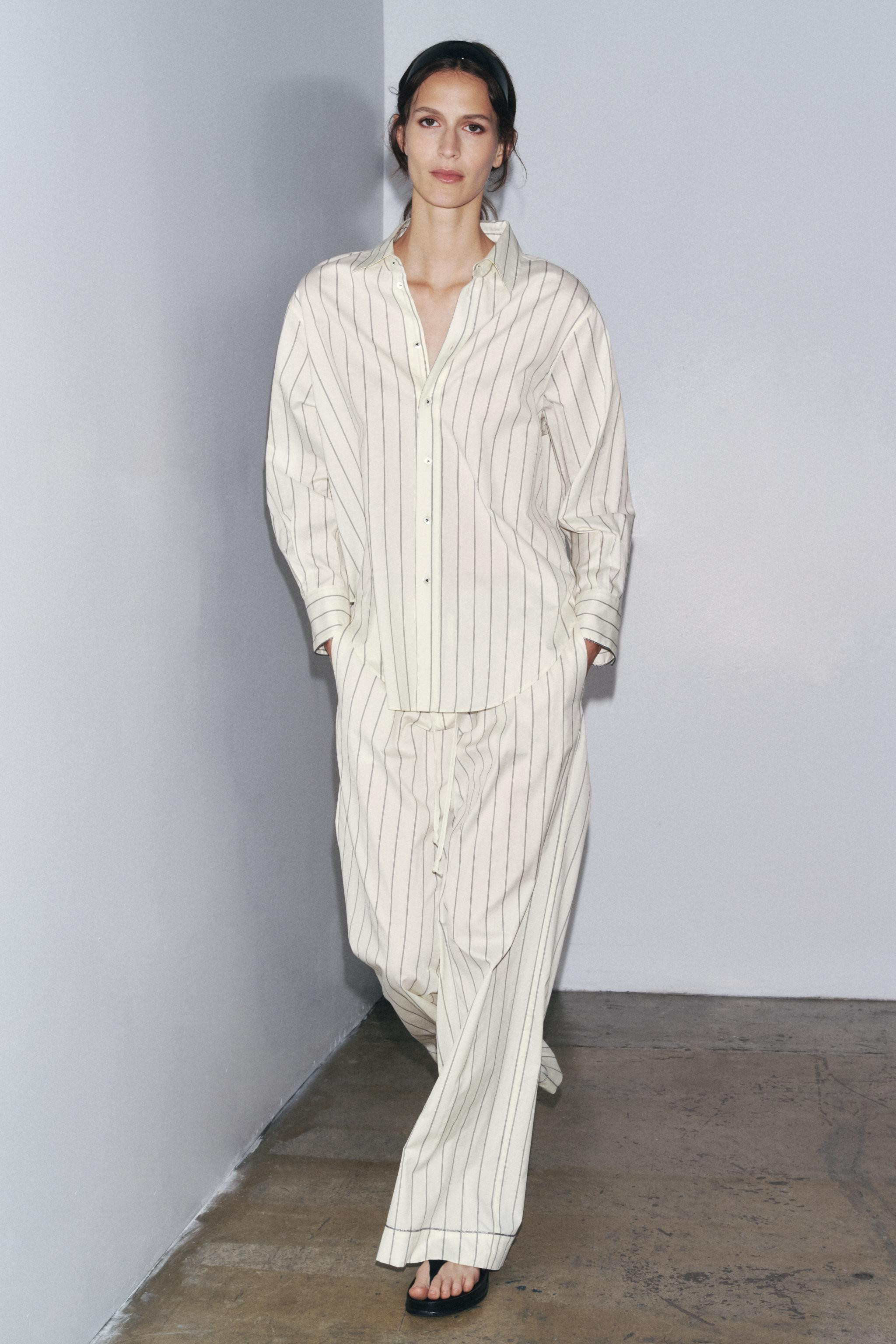 ZW COLLECTION STRIPED OVERSIZE SHIRT | Zara US