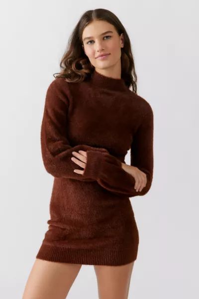 UO Carmela Fuzzy Sweater Dress | Urban Outfitters (US and RoW)