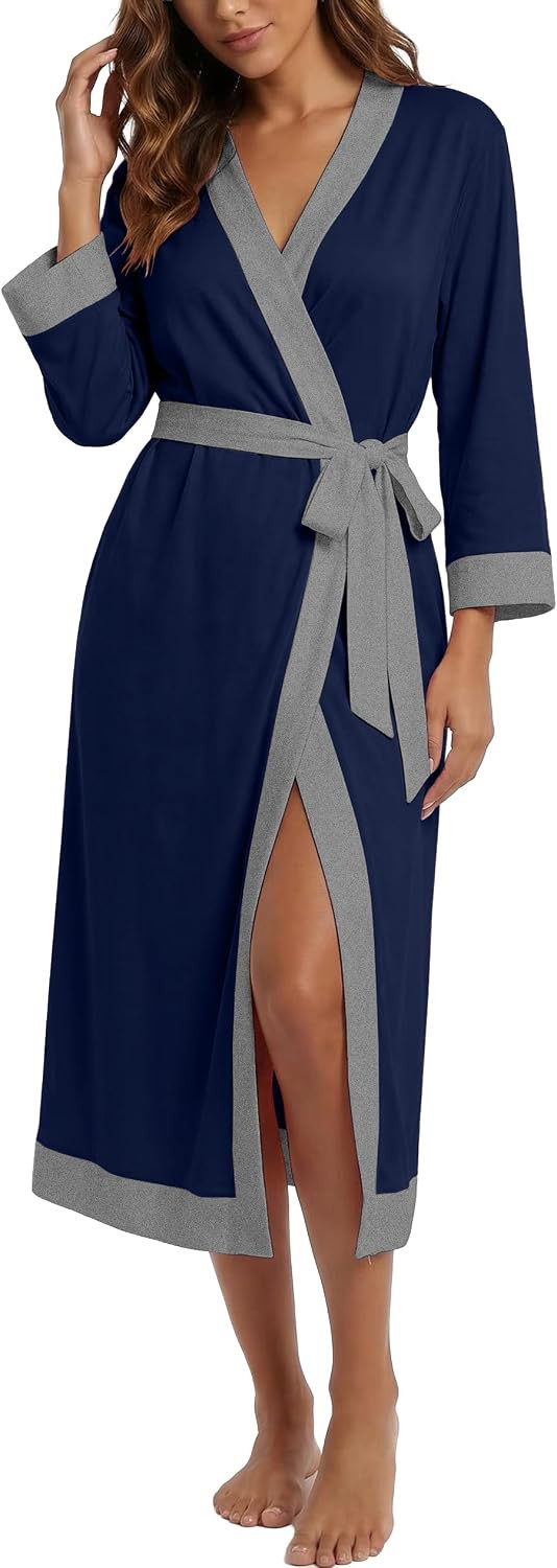 PrinStory Robes for Women Long Soft Robe Lightweight Bathrobe S-2XL | Amazon (US)