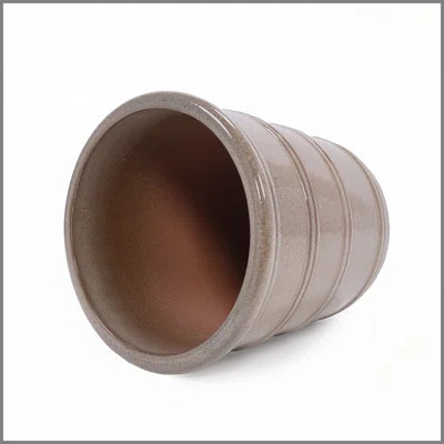 Handmade Ceramic Planter Set of 3, Ideal for Succulents & Herbs, Indoor/Outdoor Use, Breathable Clay with Elegant Taupe Design | Wayfair North America