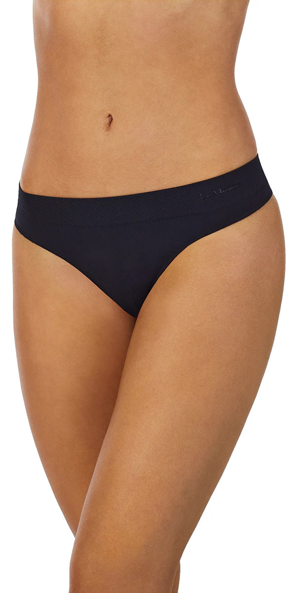 Seamless Comfort Thong - Black | Le Mystère