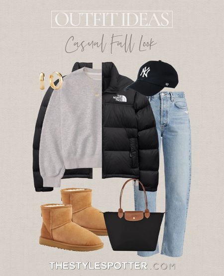 Fall Outfit Ideas 🍁 Casual Fall Look
A fall outfit isn’t complete without a cozy jacket and neutral hues. These casual looks are both stylish and practical for an easy and casual fall outfit. The look is built of closet essentials that will be useful and versatile in your capsule wardrobe. 
Shop this look 👇🏼 🍁 
P.S. Most of these items are included in Black Friday sales! The North Face Jacket is 25% off, earrings from Mejuri 20% off, sweatshirt from Abercrombie & Fitch is 30% off!

#LTKHoliday #LTKCyberweek #LTKGiftGuide