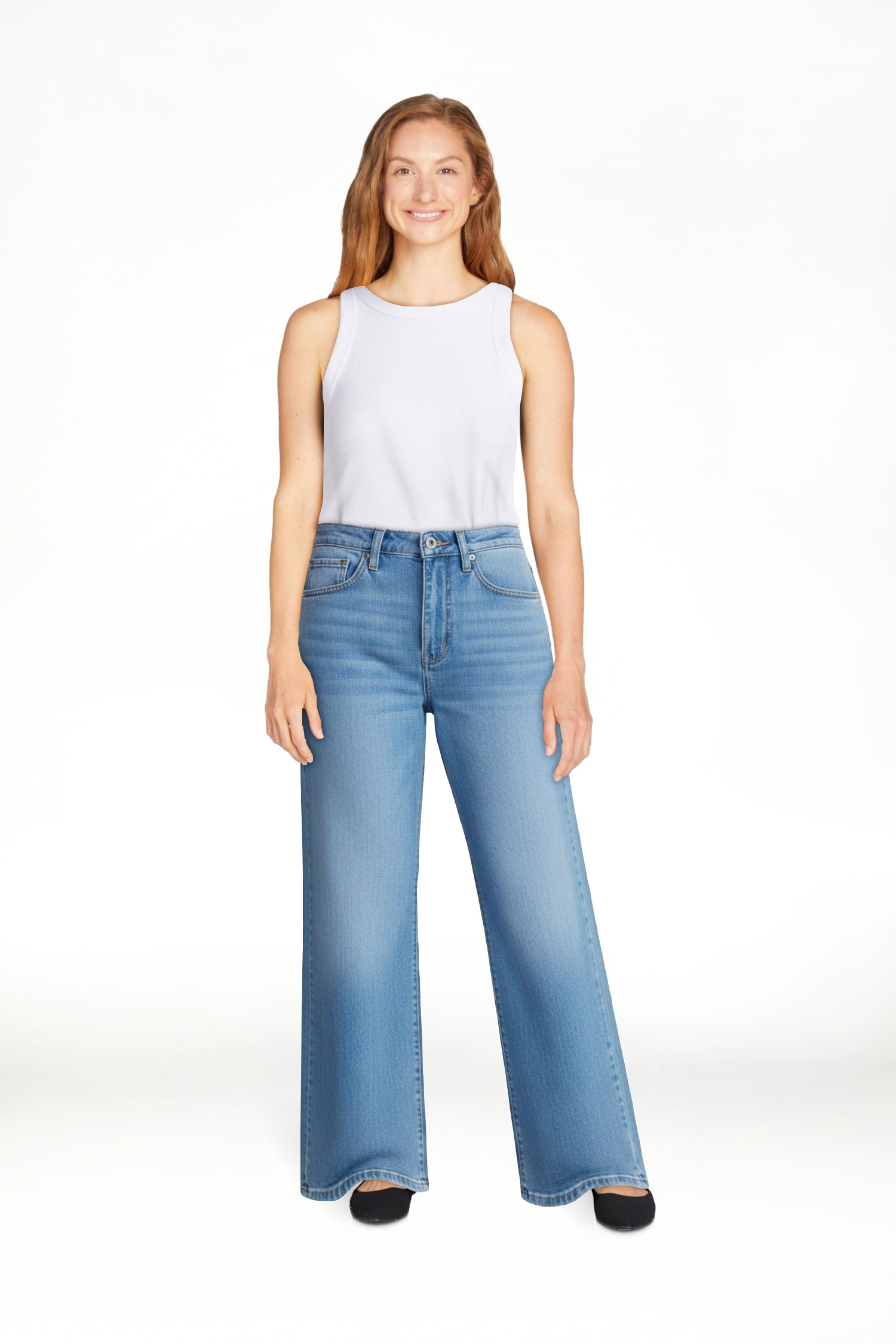 Free Assembly Women's and Women's Plus High Rise Cropped Wide Leg Jeans, Sizes 0-22W | Walmart (US)