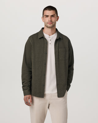 Vuori Long Sleeve Jeffreys Button Down Overshirt | Olive Heather | Medium | Vuori Clothing (US & Canada)