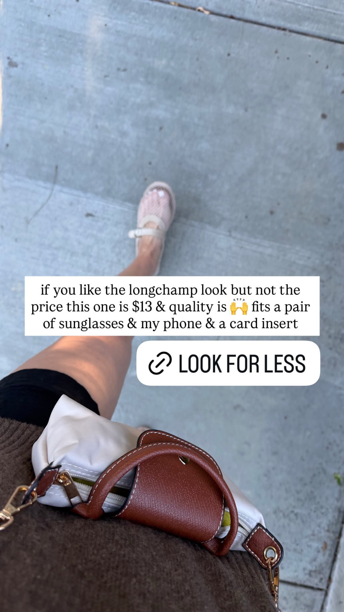 if you like the longchamp look but not the price, this one is $13 & quality is 🙌 fits a pair of sunglasses & my phone & a card insert.

#LTKdayinmylife #LTKstorytime #LTKootd