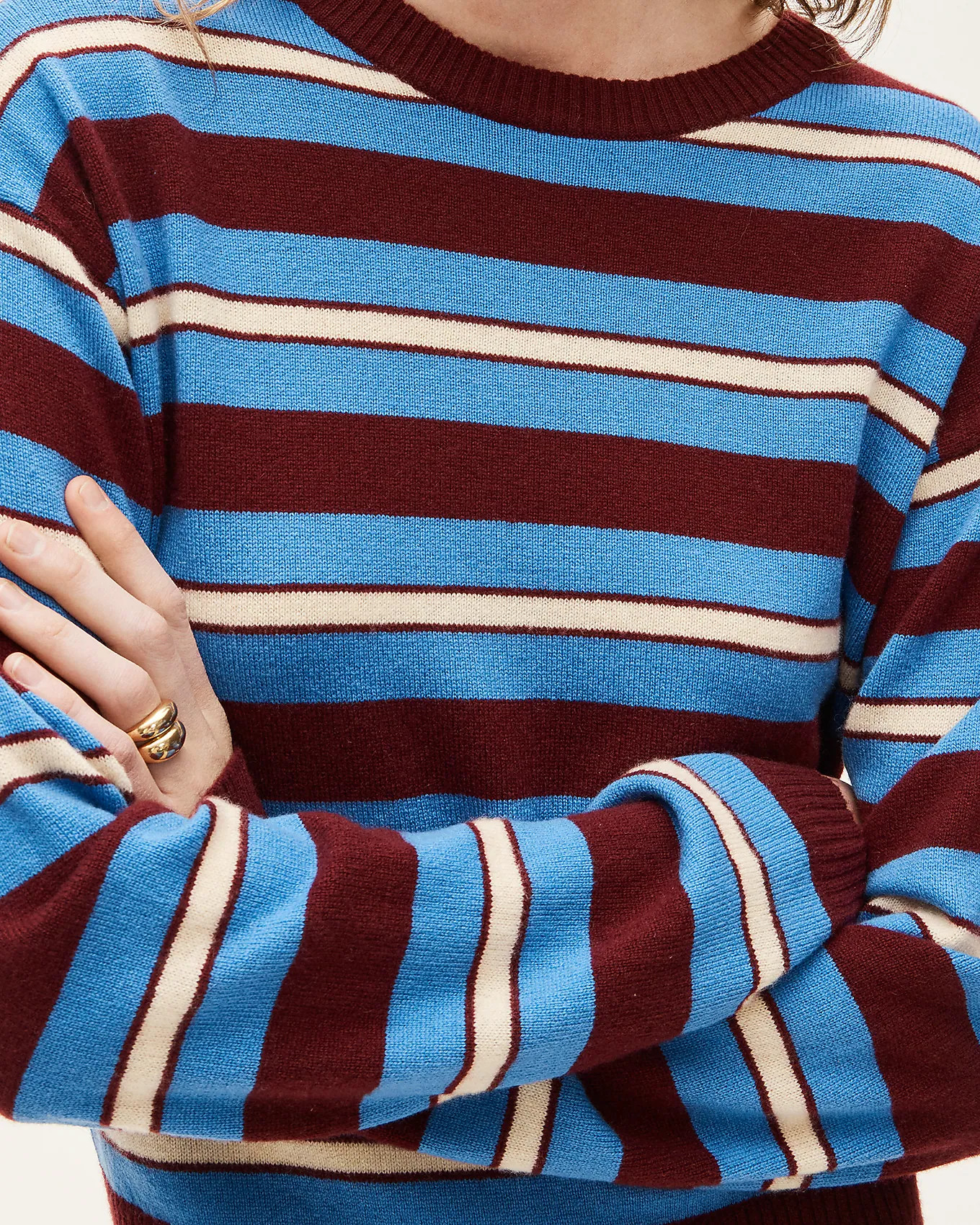 Perfect cashmere crewneck sweater in stripe | J. Crew US