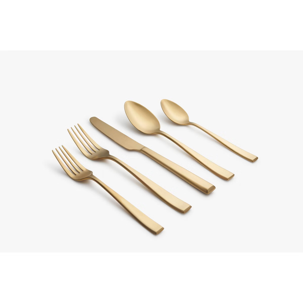 20pc Samira Champagne Satin Flatware Set - Cambridge Silversmiths: Stainless Steel Silverware Ser... | Target