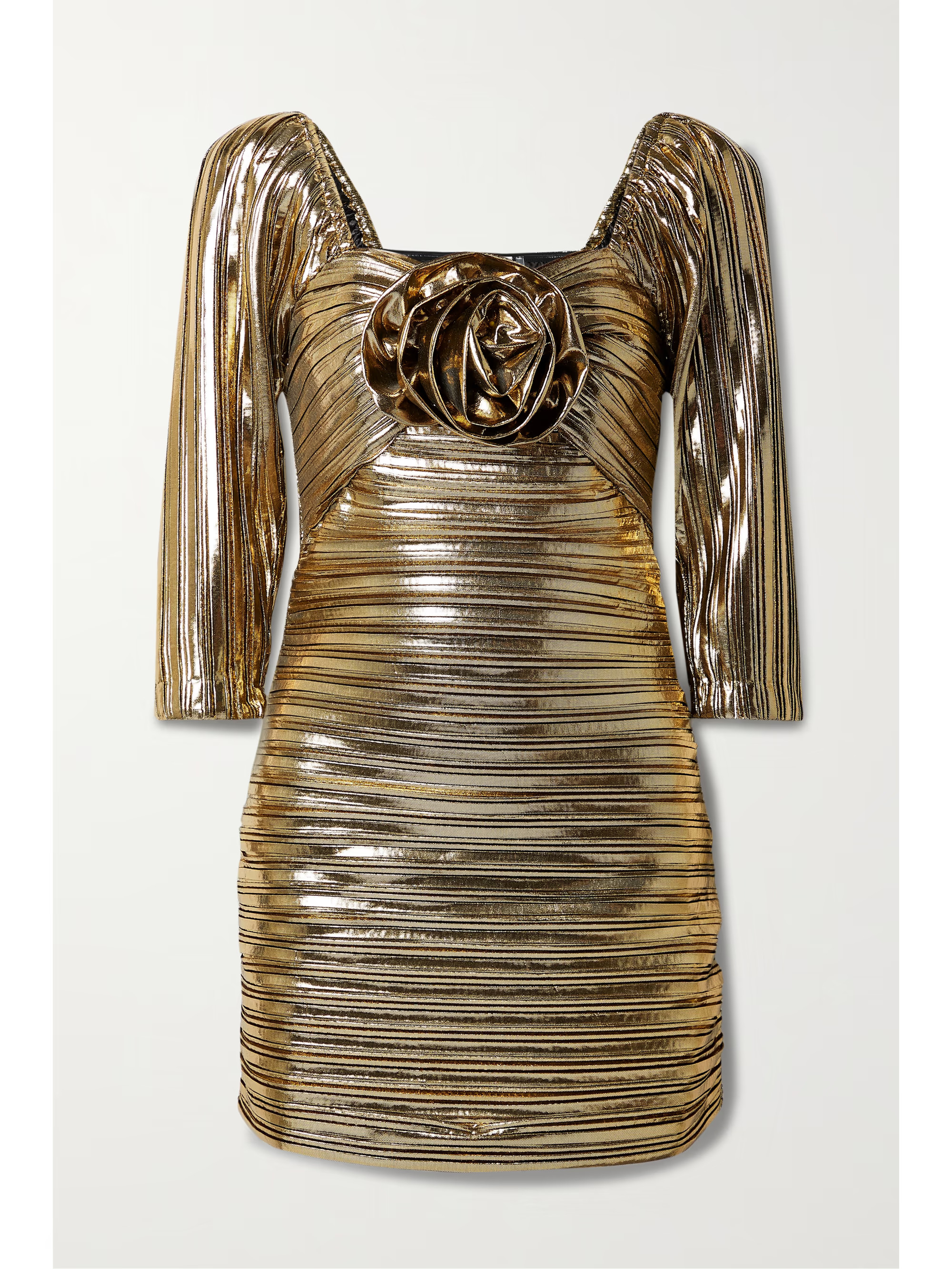 Thompson pleated stretch-lamé mini dress | NET-A-PORTER (UK & EU)