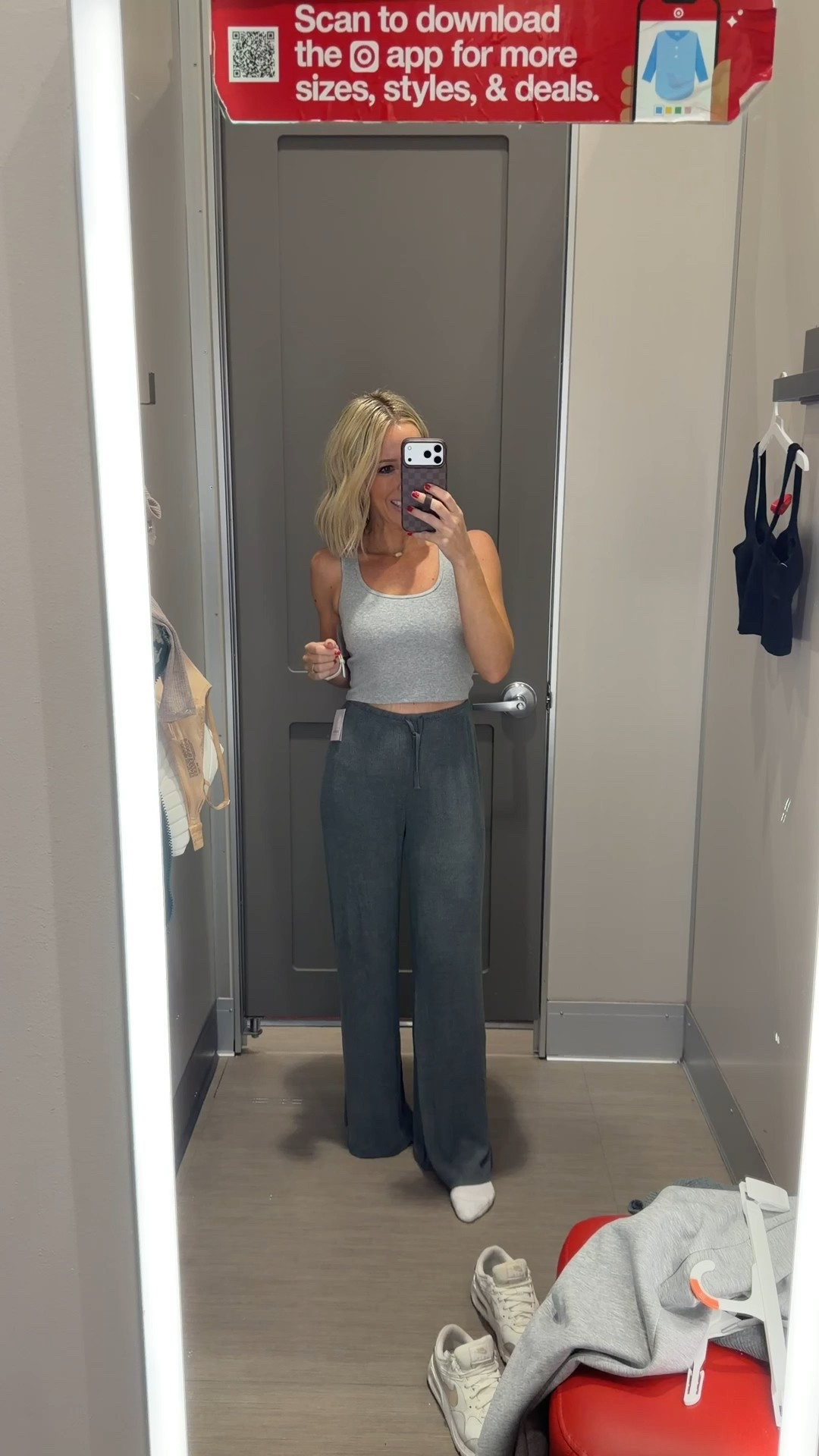 Cozy pj pants and tank with built in bra 

#LTKmomlife #LTKselfcare #LTKmorningroutine