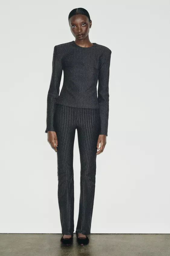 PINSTRIPE FLARE PANTS | Zara US
