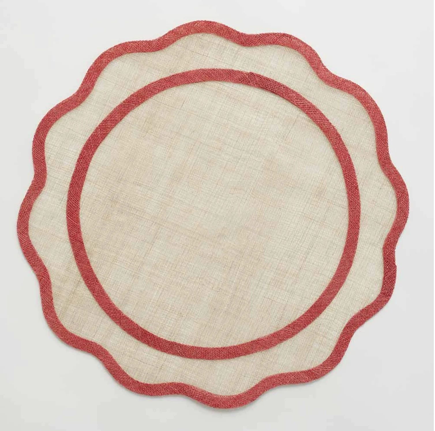 Scalloped Red Ricepaper Placemat | House of Blum