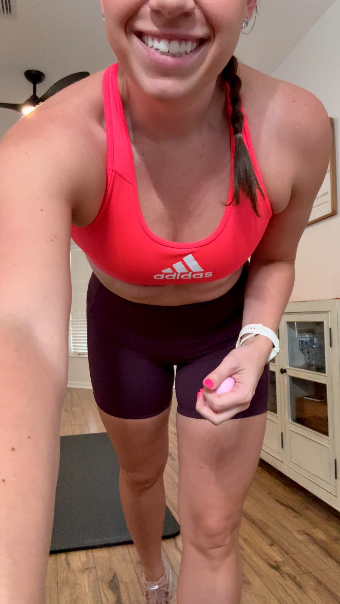 Ready to rock in roll in this running outfit with my @goodr sunglasses, @adidas sports bra, @Halara bike shorts, @asics socks, @saucony rides, @beats headphones and @garmin watch!