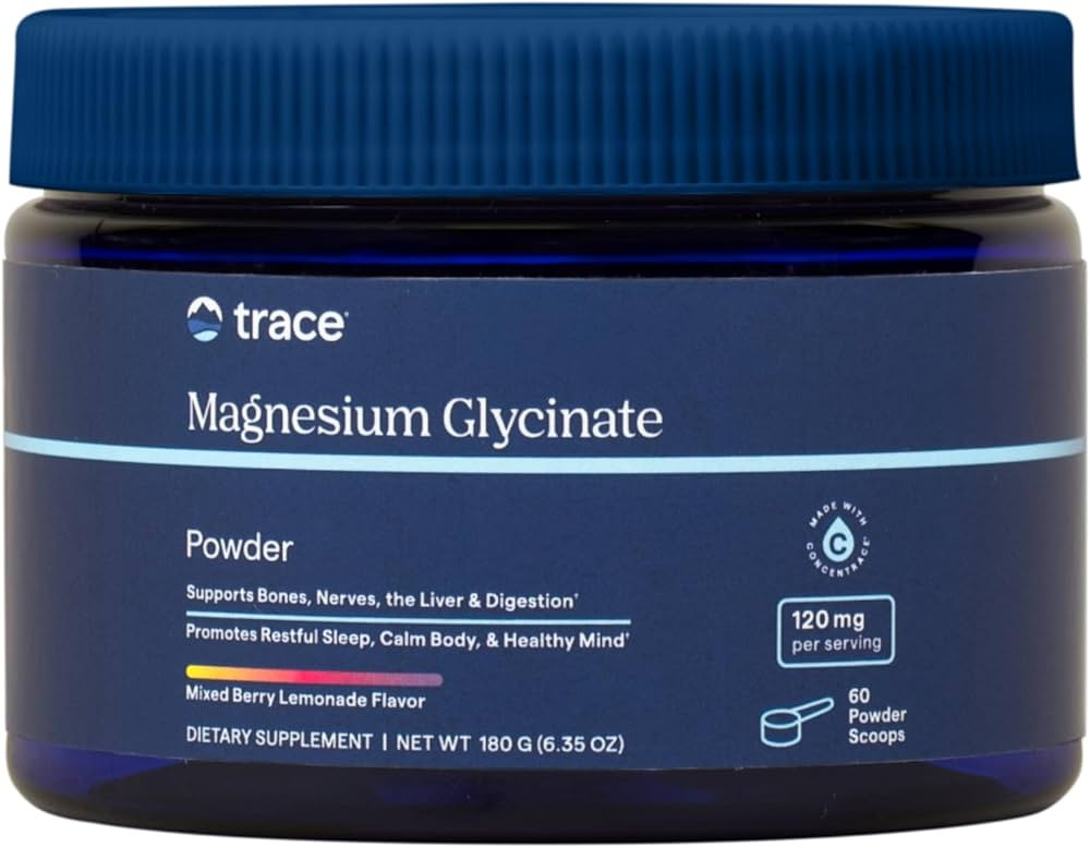 Trace Minerals Research Berry Lemonade Magnesium Glycinate Powder, 6.35 OZ | Amazon (US)