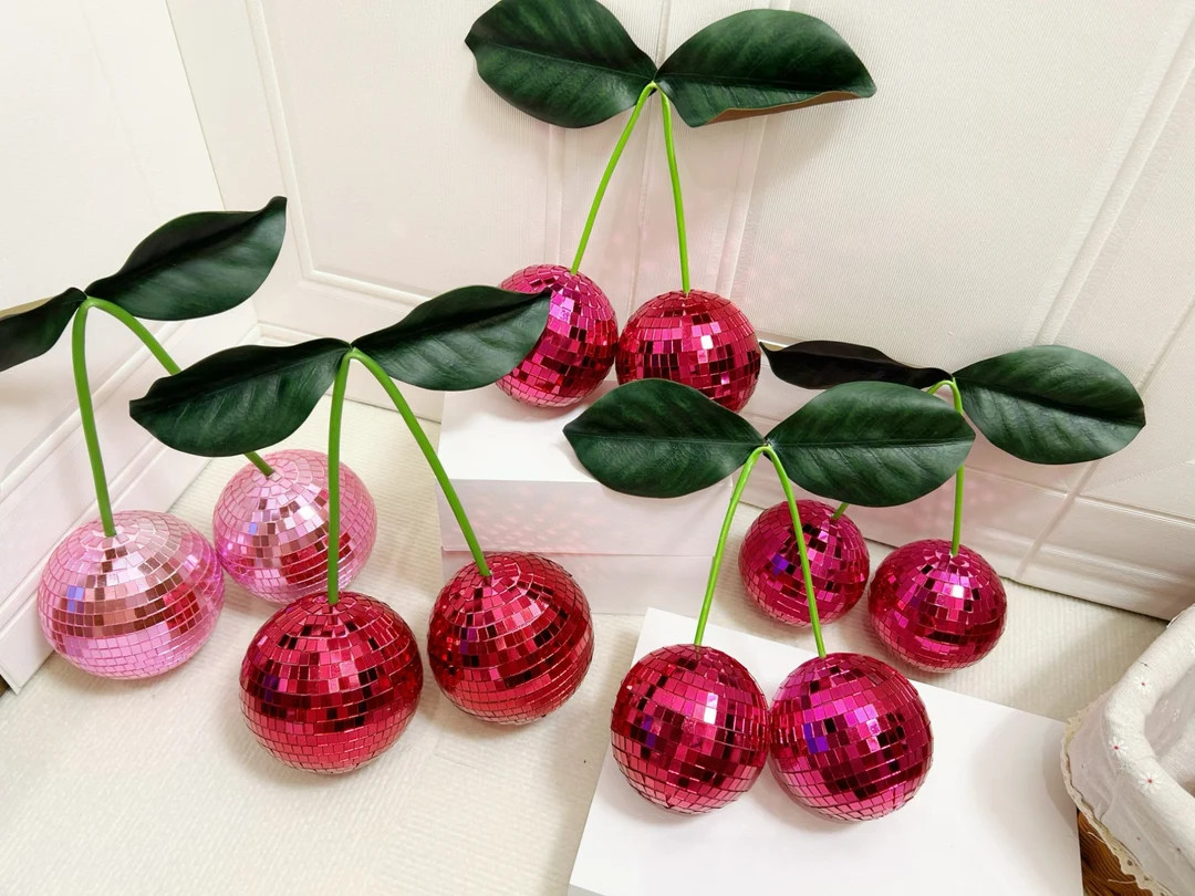 Latest Style Large Disco Cherry Disco Cherry Party Sparkling Cherry Dance Shiny Cherry Disco - Et... | Etsy (US)