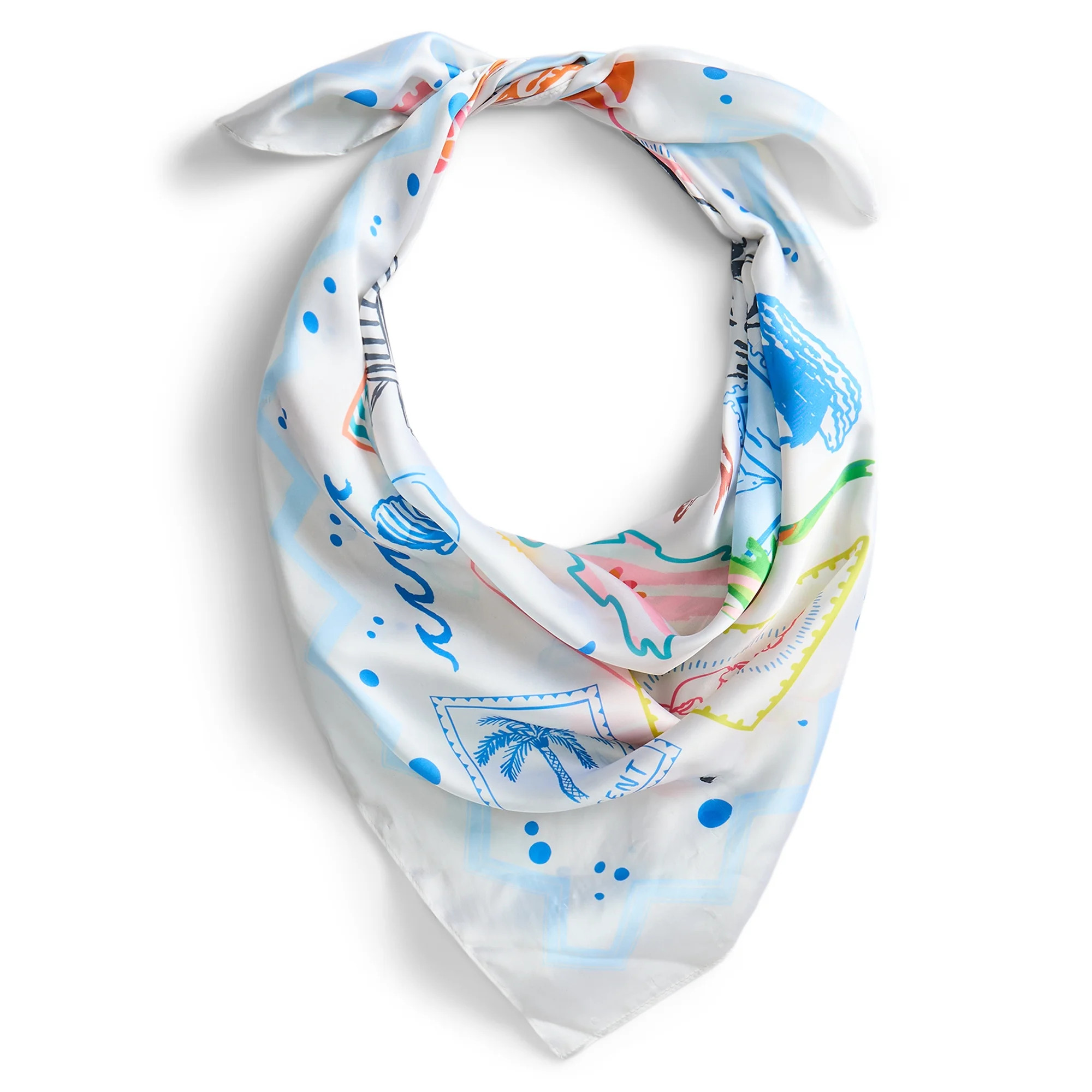 No Boundaries Printed Square Scarf, Women’s | Walmart (US)