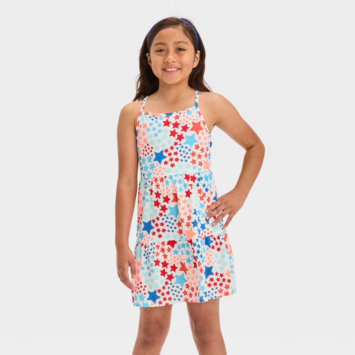 Girls' Spaghetti Strap Tiered Dress - Cat & Jack™ | Target